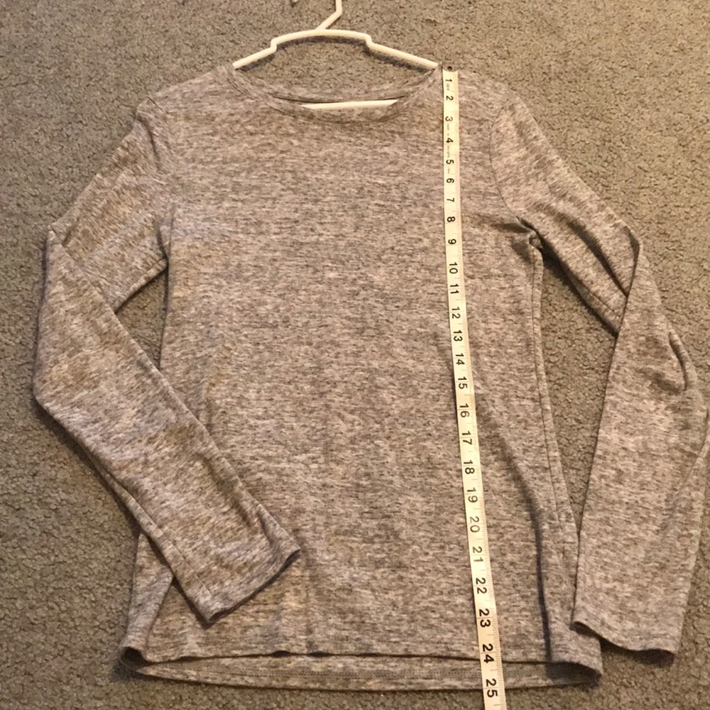 Grey long-sleeve top
